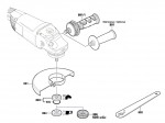 Bosch 3 601 H81 101 Gws 22-180 H Angle Grinder 230 V / Eu Spare Parts